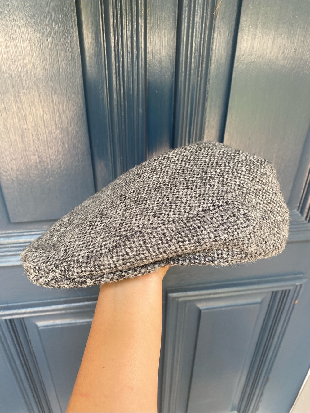 Vintage Harris Tweed Newsboy Flat Cap of 100% Pure New Wool